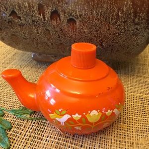 Avon 1970’s Vintage Orange Teapot